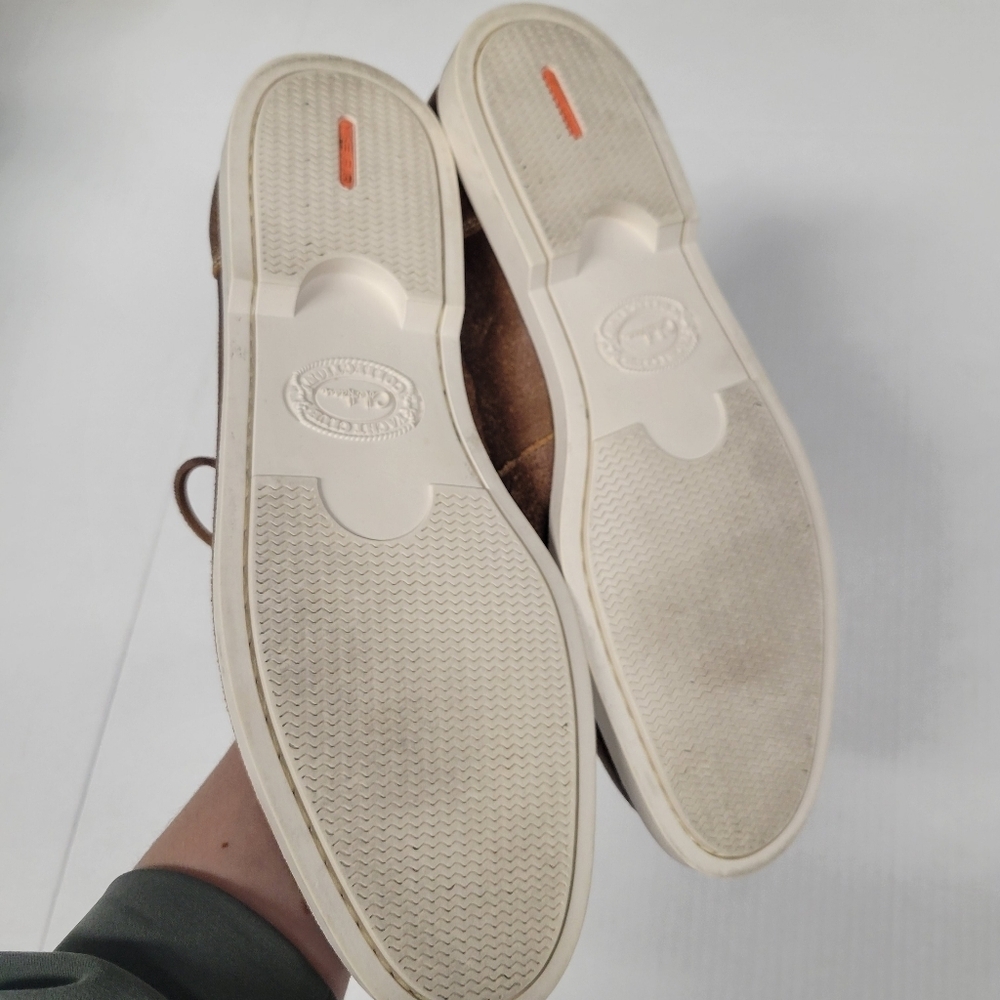 Cole Haan Dominick Leather Boat Shoes Men’s Size 12 Tan Brown Distressed - Picture 5 of 8